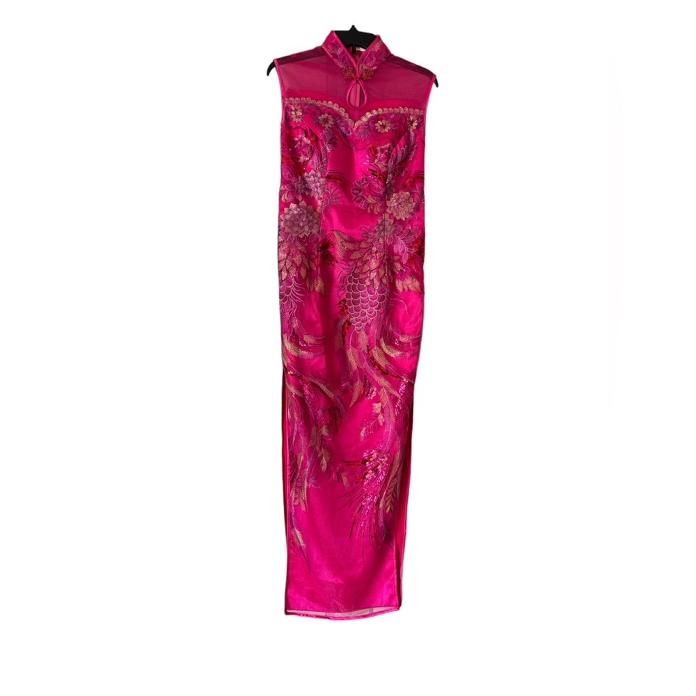Beautiful full length Asian inspired dress Size 6